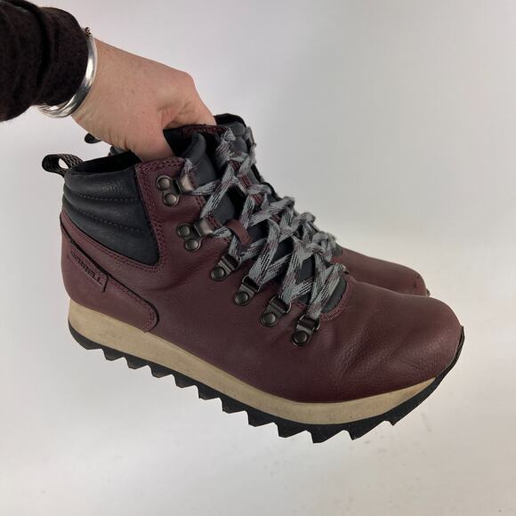 Merrell Alpine Hikers women's size 8.5 brown leather minimalist hiking boots - Picture 10 of 11